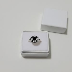 Silver Ring with Black Stone